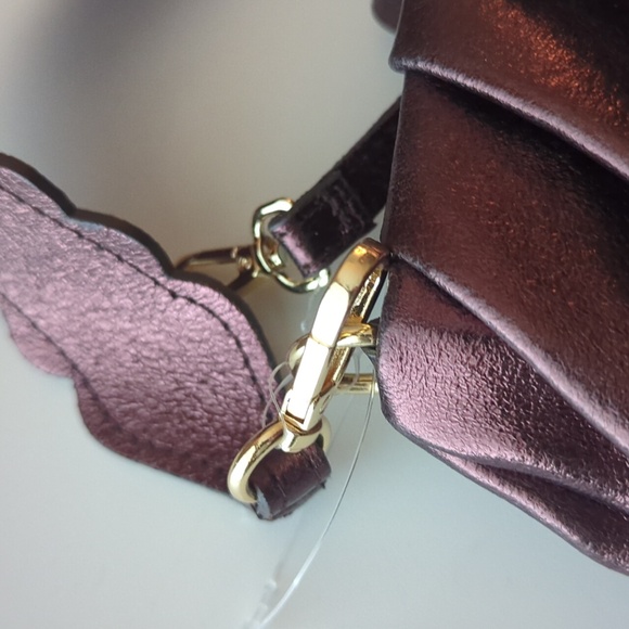 NWT ANDREA CARDONE ITALIA LEATHER BRONZE CROSSBODY CONVERTIBLE BAG - Picture 2 of 9